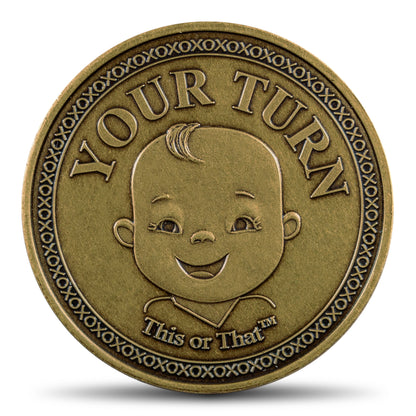 This or That Diaper Changing Coin Your Turn face