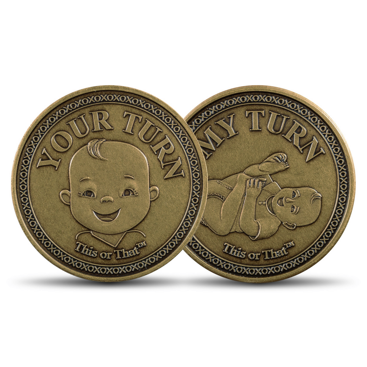 This or That Diaper Changing Coin - Your Turn and My Turn coin faces